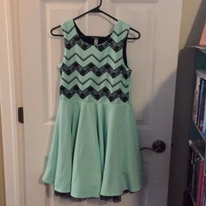 Teal girls dress